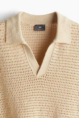 Polo en punto calado Loose Fit - H&m фото 7
