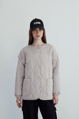 Утепленная куртка со стеганым орнаментом