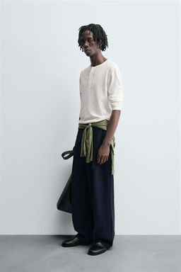 BUTTON NECK T-SHIRT - Zara фото 4