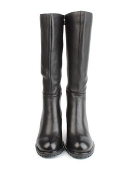 02-FI915-1M BLACK Сапоги зимние женские (натуральная кожа, байка, натуральный мех)