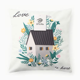 Чехол на подушку Этель Love is here, 40*40 см, 100 п/э, велюр  фото 5