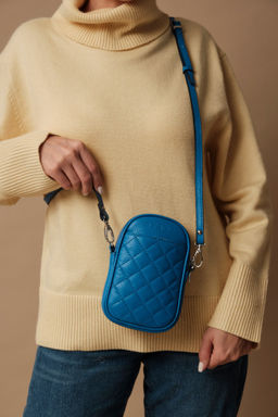 Сумка кожаная Azaro 30832 голубая река