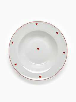 Тарелка суповая керамическая Любовь в деталях, d=22.4 см, ручная работа