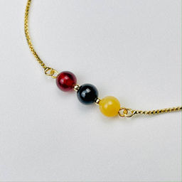 Браслет регулируемый для Скорпиона из Турмалина,Граната и Опала - Радуга самоцветов фото 3