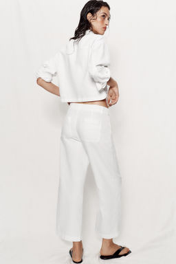 PANTAL?N CULOTTE BOTONES DORADOS / Blanco - Zara фото 5