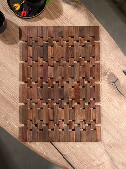 Коврик из тикового дерева, 40×30×0.7 см