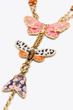 BEADED BUTTERFLY NECKLACE - Zara фото 4
