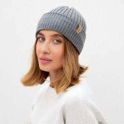Шапка женская MINAKU Бини цвет графит, размер 56-58