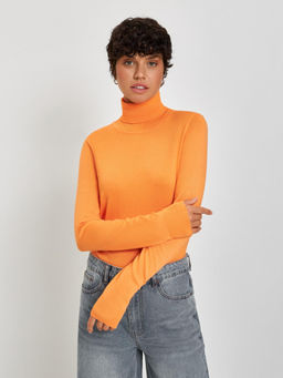 10200320091 Свитер жен. VASSA_22 персиковый