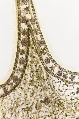 RHINESTONE TOP WITH BEADING - Zara фото 4