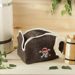 Шапка для бани Пират с вышивкой