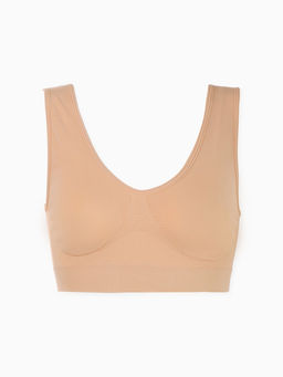 Топы бесшовные MINAKU, набор 3 шт., размер 46, цвет белый, чёрный, бежевый