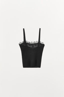 WOOL TOP WITH LACE - Zara фото 7