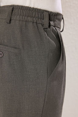 Gri Wideleg Baggy Rahat Kal?p More Sustinable Dokuma Kumas Pantolon TMNSS25PL00009