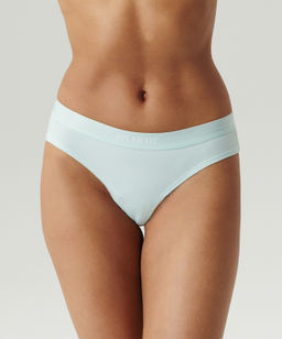 ATLANTIC 3CLP-013 Трусы стринги String - набор 3 шт. бежевый + ванильный + светло-голубой  фото 2