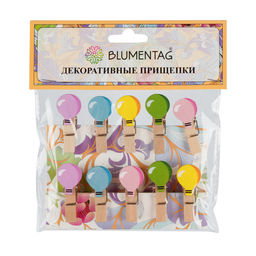 Blumentag WCLB-35 Декоративные прищепки 5 х 10 шт. 3.5 см B01 Разноцветные шарики  фото 3