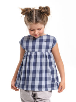 Футболка для девочки UD 1965 клетка - Mini maxi фото 3