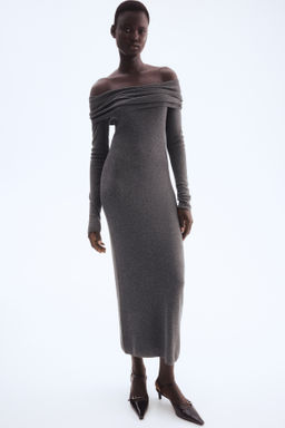 Vestido off-the-shoulder - H&m фото 5
