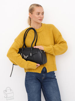 Сумка женская кожаная 9198SP black Velina Fabbaino-Safenta в Новосибирске