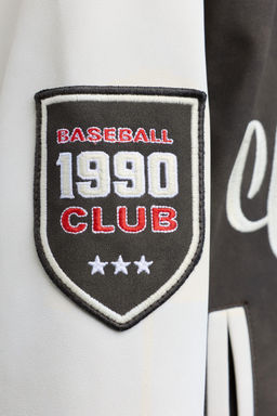 BOMBER JACKET WITH HOODIE AND FAUX LEATHER SLEEVES - Zara фото 10