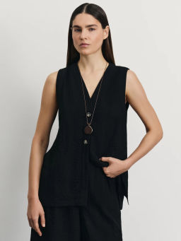 Удлиненный жилет из жатой ткани / Zarina
