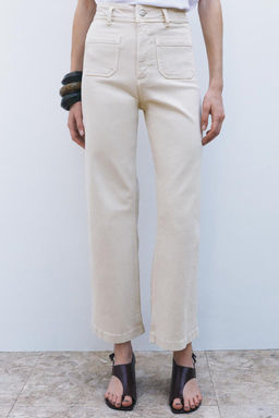 ZW COLLECTION WIDE-LEG HIGH-WAIST JEANS - Zara фото 3