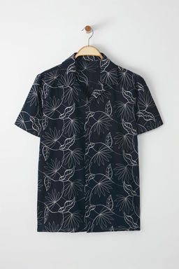 TRENDYOL MAN Lacivert Regular Fit Nak?s Detayl? Brode Gomlek TMNSS25GO00027 - Trendyolmilla фото 7