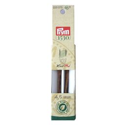 Спицы PRYM 223373 съемные короткие Natural береза d 4.5 мм 8.7 см 2 шт