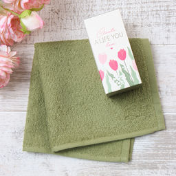 Полотенце махровое Этель Тюльпаны 30х30 см, 100% хлопок, 340 г/м2