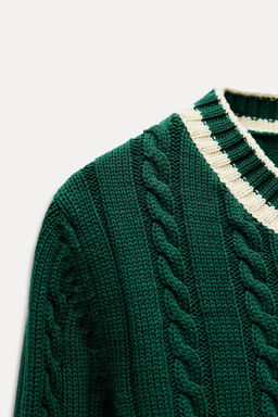 CABLE KNIT SWEATER - Zara фото 10