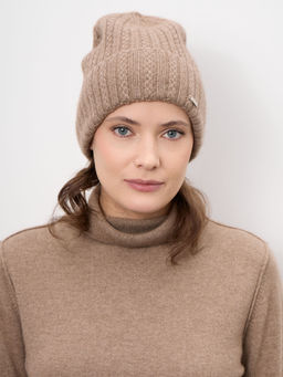Шапка из кашемира 04337 капучино