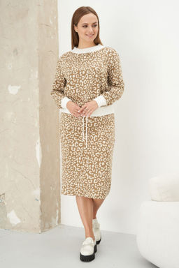 Костюм юбочный 4612 бежевый