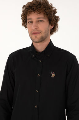 Erkek Siyah Uzun Kollu Basic G_mlek Sepette S_rpriz _ndirim - U.s. polo assn фото 2