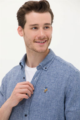 U. S. Polo Assn / Мужская темно-синяя рубашка с длинным рукавом - U.s. polo assn фото 2