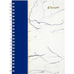 Тетрадь общая А4 120л Комус Мрамор Синий клетка,80г,греб,карт,фольга,УФ-лак  фото 2