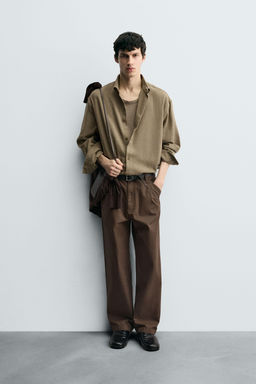 COTTON BLEND TEXTURED SHIRT