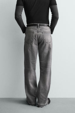 JEANS FLARE FIT ROTOS / Gris - Zara фото 13