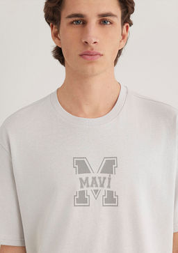 Mavi Logo Bask?l? Beyaz Tisort  фото 6