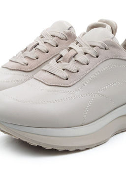 03-A180-2 LT. BEIGE Кроссовки женские (натуральная кожа)