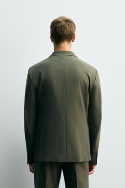 DOUBLE-BREASTED WOOL SUIT BLAZER - Zara фото 3