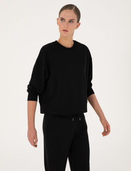 Siyah Oversize Sweatshirt - Pierre cardin фото 3