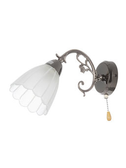 Бра ЭкономСвет 4671/1wAN, 1×40 Вт, E27, 30×10×18 см, чёрный хром