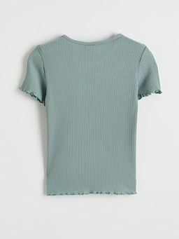 Bisiklet Yaka K?z ?ocuk Ti??rt