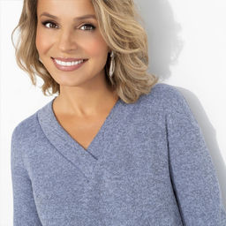 Лонгслив из мягкого трикотажа, Мелодия цвета (голубой) - Charutti фото 3