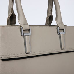 Сумка-тоут на молнии, наружный карман, цвет светло-серый - Simaland фото 4