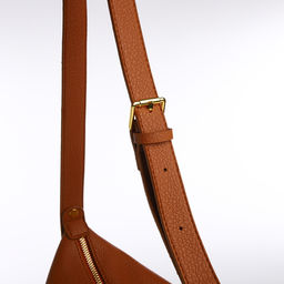 Сумка женская кросс-боди на молнии, 22×13×19 см, коричневая