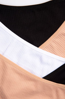 Женские трусы-стринги в рубчик 5 шт. Nicoletta  фото 6