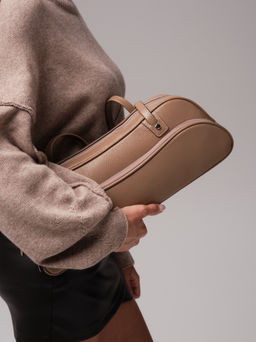 Кожаная сумка Roxy DBR 31186 коричневый капучино  фото 2