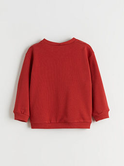 Bask?l? Erkek ?ocuk Sweatshirt