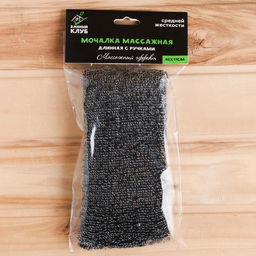 Мочалка банная длинная «Букле», мужская, объёмная, 40×11 см